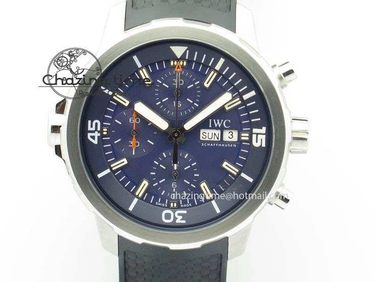 MIROTIME 0201 Aquatimer Chrono IW376803 V6F 1:1 Best Edition Blue Dial On Rubber Strap A WellDesigned 7282